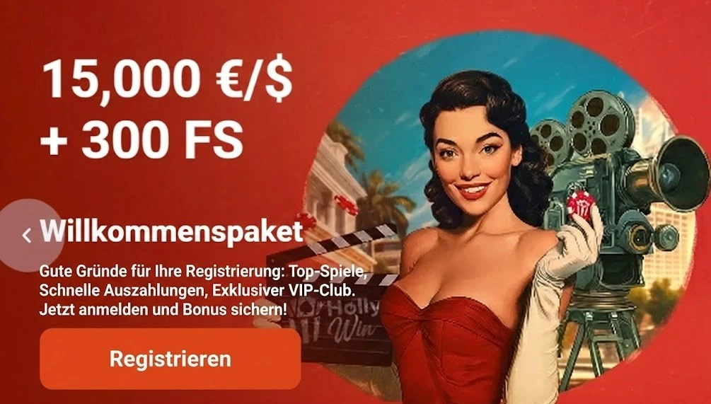 HollyWin Casino präsentiert ein exklusives Bonuspaket mit Prämien und Preisen für die Registrierung bei neuen Spielen.